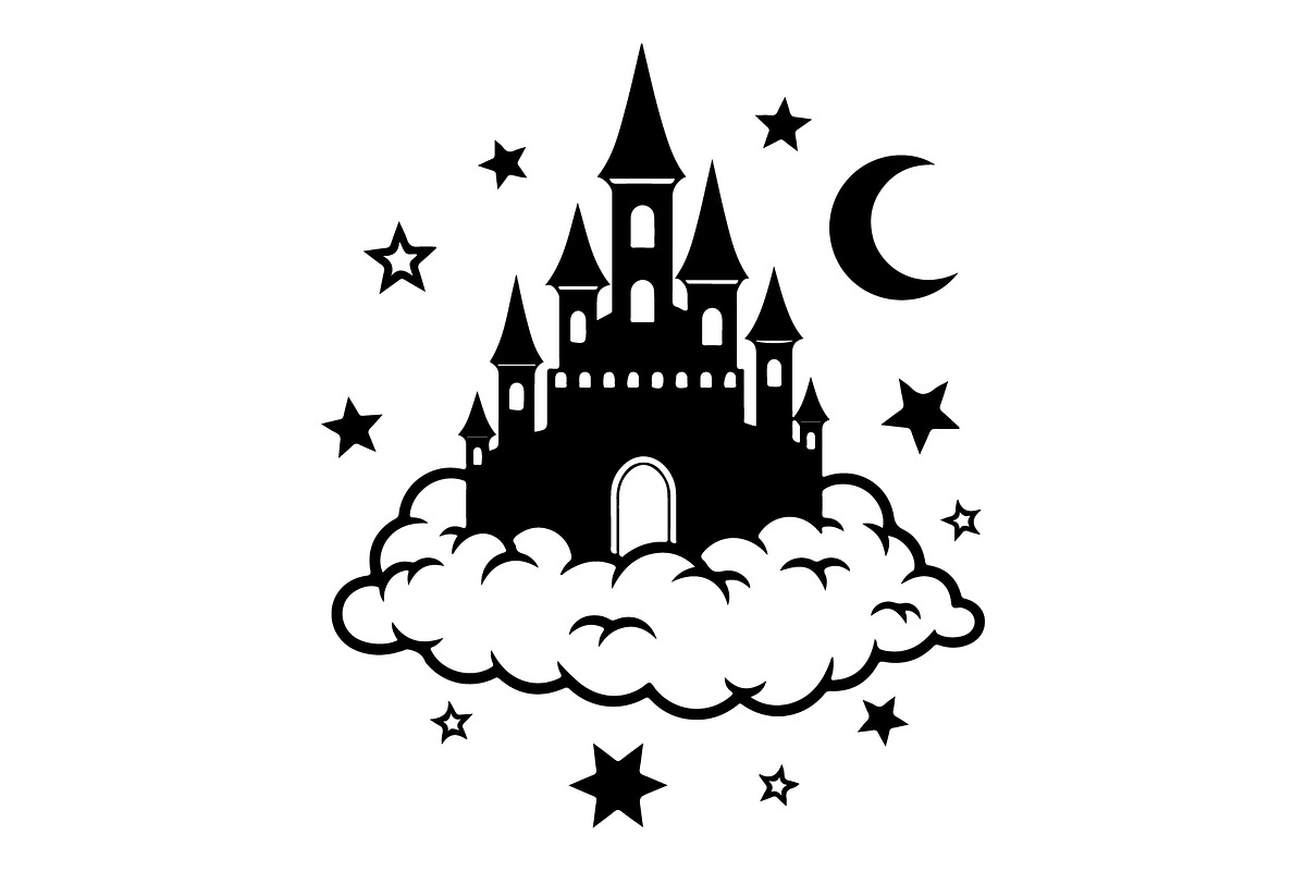 Fantasy Castle Cloud Moon Bundle, an Object Illustration by Gaye Art (Photo 25 of 30)