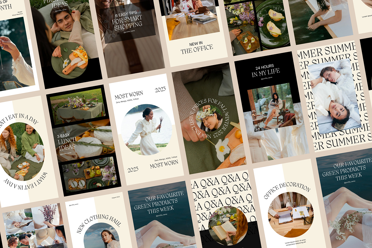 20 Beige Instagram Reel Covers, a Social Media Template by Studio K (Photo 7 of 7)