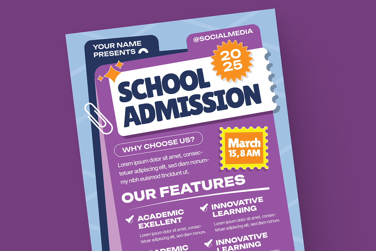Creative School Admission Flyer, a Flyer Template by MMPixelCraft (Photo 3 of 4)
