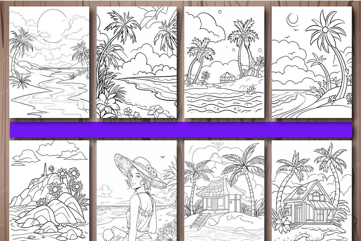 170 Summer Coloring Pages Volume 03, a Seasonal Illustration by Daisy ...