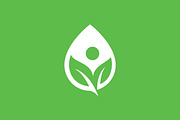 Natural Green Leaf Water Drop Logo, a Branding & Logo Template by Signatoro (Thumbnail 5 of 5)