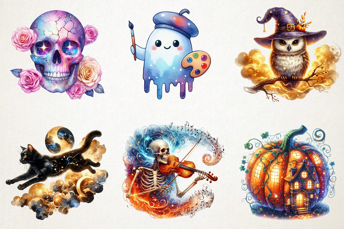 Artistic Halloween Illustration PNG, an Illustration by RobertsArt (Photo 7 of 7)