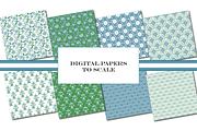 Boho Patterns Blue Green, a Pattern Graphic by RachelStudio (Thumbnail 8 of 10)