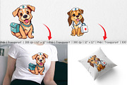 Nurse Dog Clipart, a Graphic by Artnoy (Thumbnail 3 of 5)
