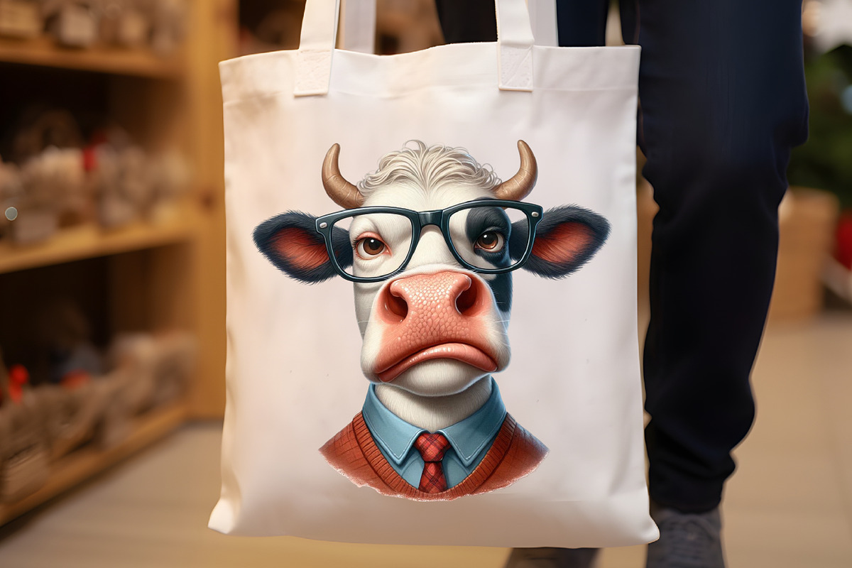 Funny Quirky Cow Faces Clipart, an Animal Illustration by Rose Art (Photo 5 of 7)