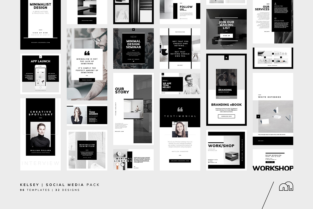 Social Media Pack - Kelsey, a Social Media Template by bilmaw creative (Photo 1 of 11)