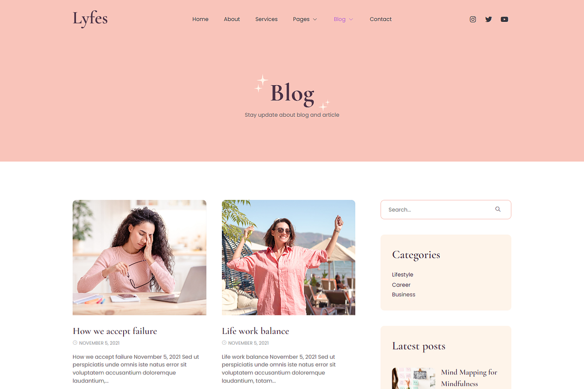 Feminine Life Coach Speaker Template, a WordPress Template by MasterDesigns (Photo 5 of 8)