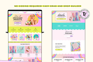 Pastel Rainbow Website Template