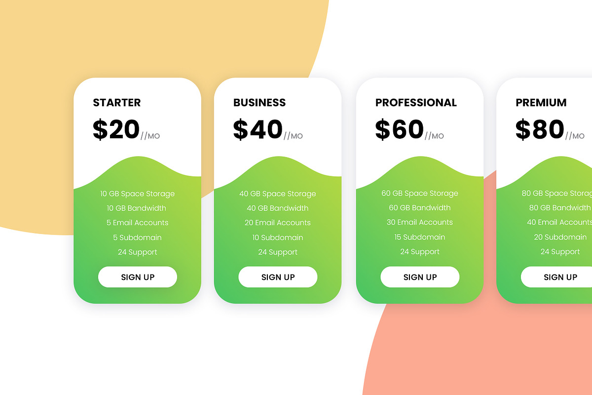 Pricing Tables, a Templates & Theme by Youme Techworld (Photo 3 of 5)