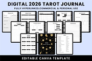 Digital 2026 Tarot Journal For KDP, a Stationery Template by Shumaya (Thumbnail 1 of 4)