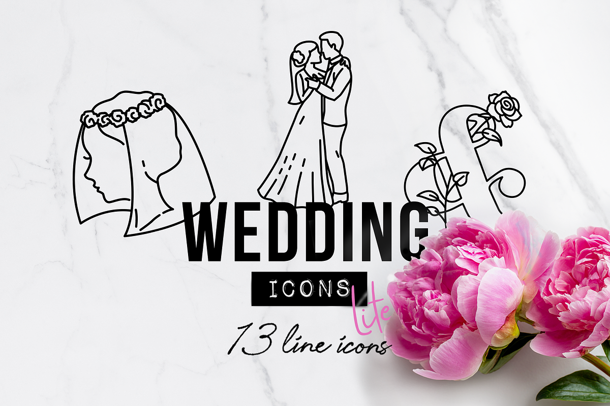 13 Wedding Icons Set - Lite Pack, an Icon by Hatch Design Workshop (Photo 7 of 7)