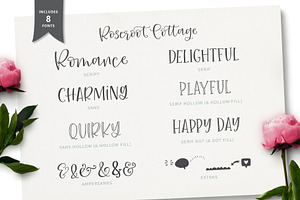 Roseroot Cottage Font Collection