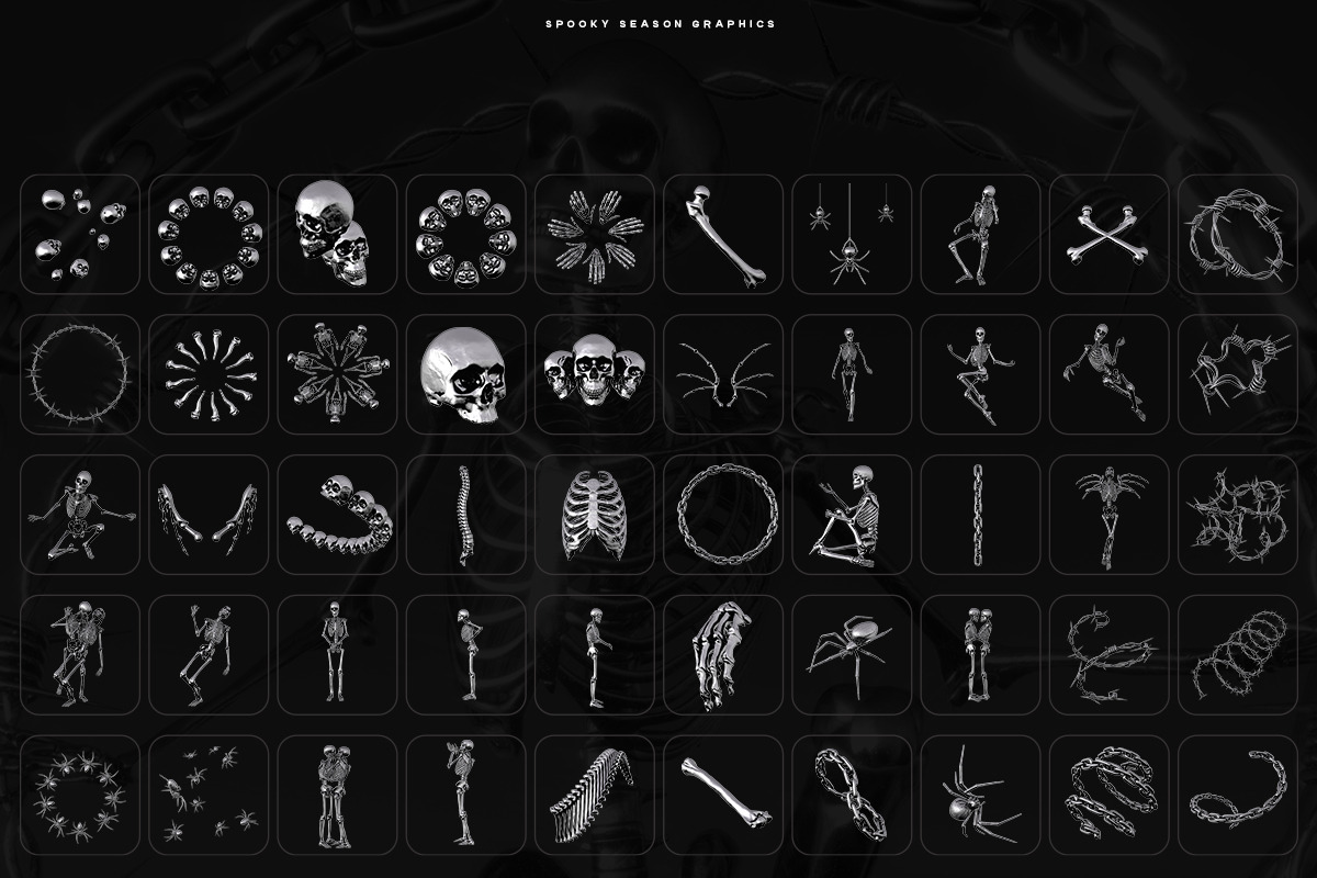 Very Scary - 3D Chrome Objects, a Graphic by saintricchi (Photo 4 of 8)