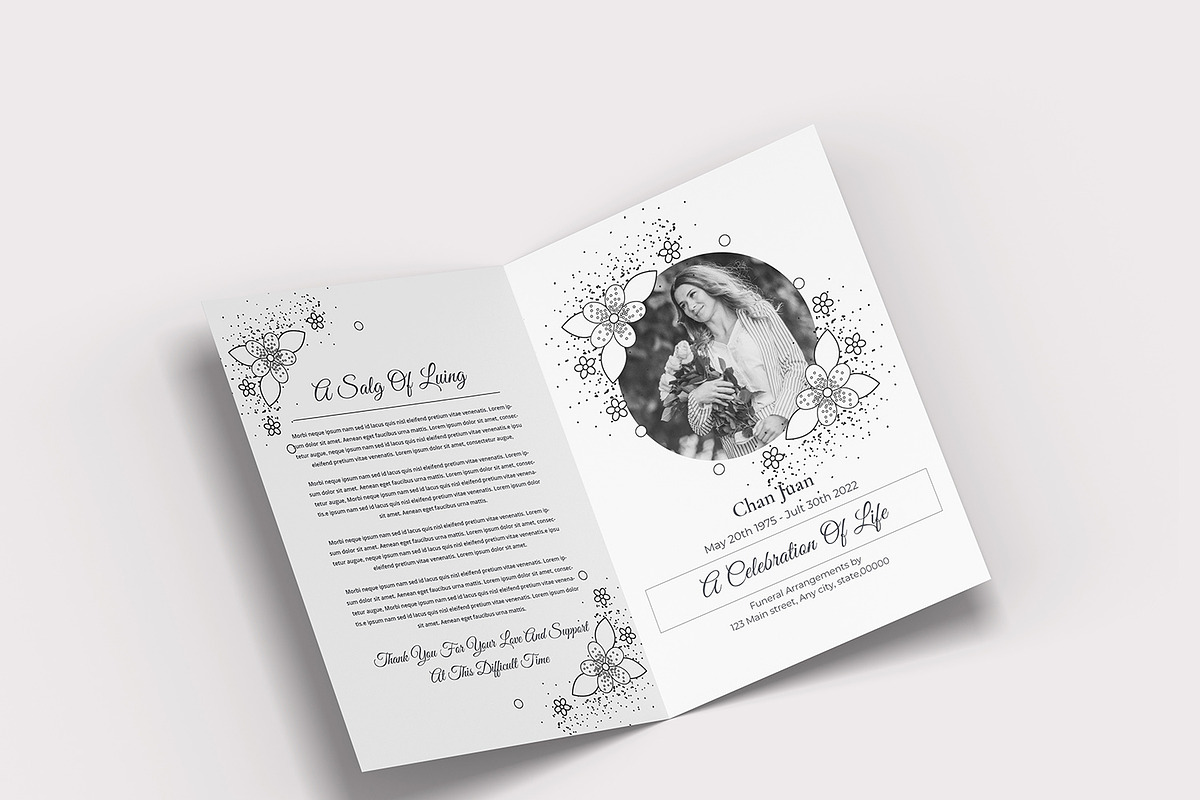 Funeral Program Template, a Brochure Template by obidullah_01 (Photo 5 of 6)