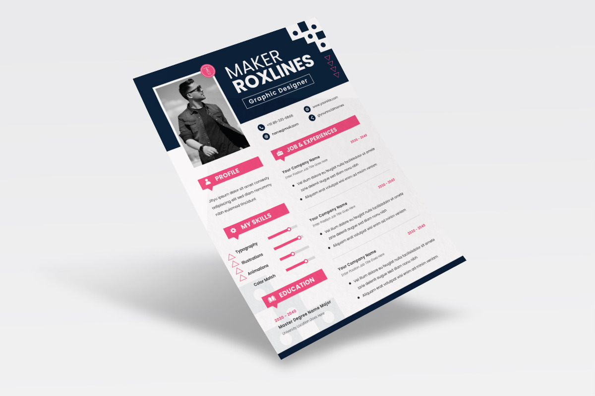 Business Resume CV, a Resume Template by dokudokunomi (Photo 2 of 4)