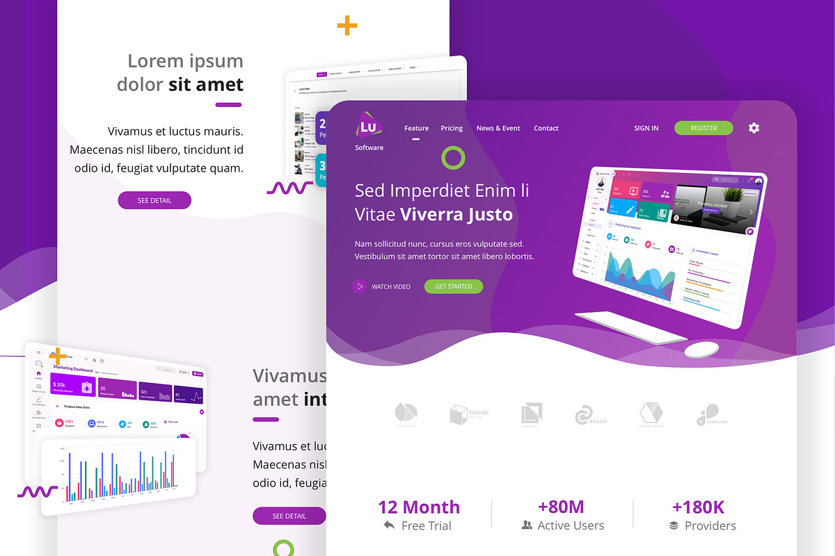 Deluxas - App Landing Page SaaS, a HTML Template by UInstrument (Photo 3 of 5)