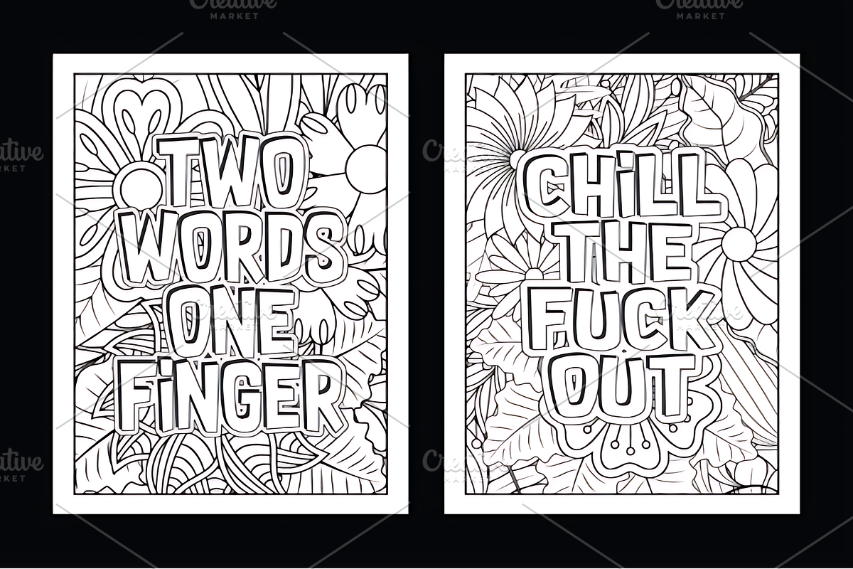 Adult Motivational Swear Words, a Decorative Illustration by Ink Gallery