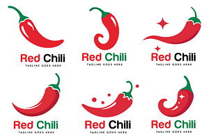 Red Chili Logo Pack | Spicy Food, a Food Illustration by Master Design
