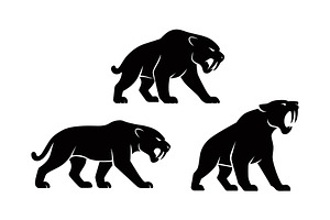 Sabertooth tiger, an Animal Illustration by Pixes
