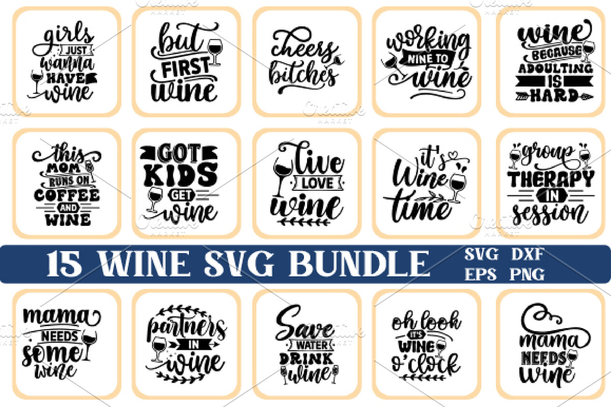 wine svg bundle, wine bundle, an Object Graphic by Watercolor design (Photo 1 of 3)