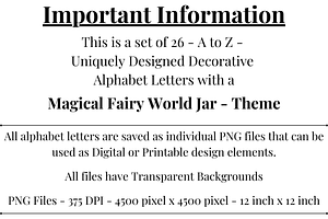 Magical Fairy World Alphabet Letters