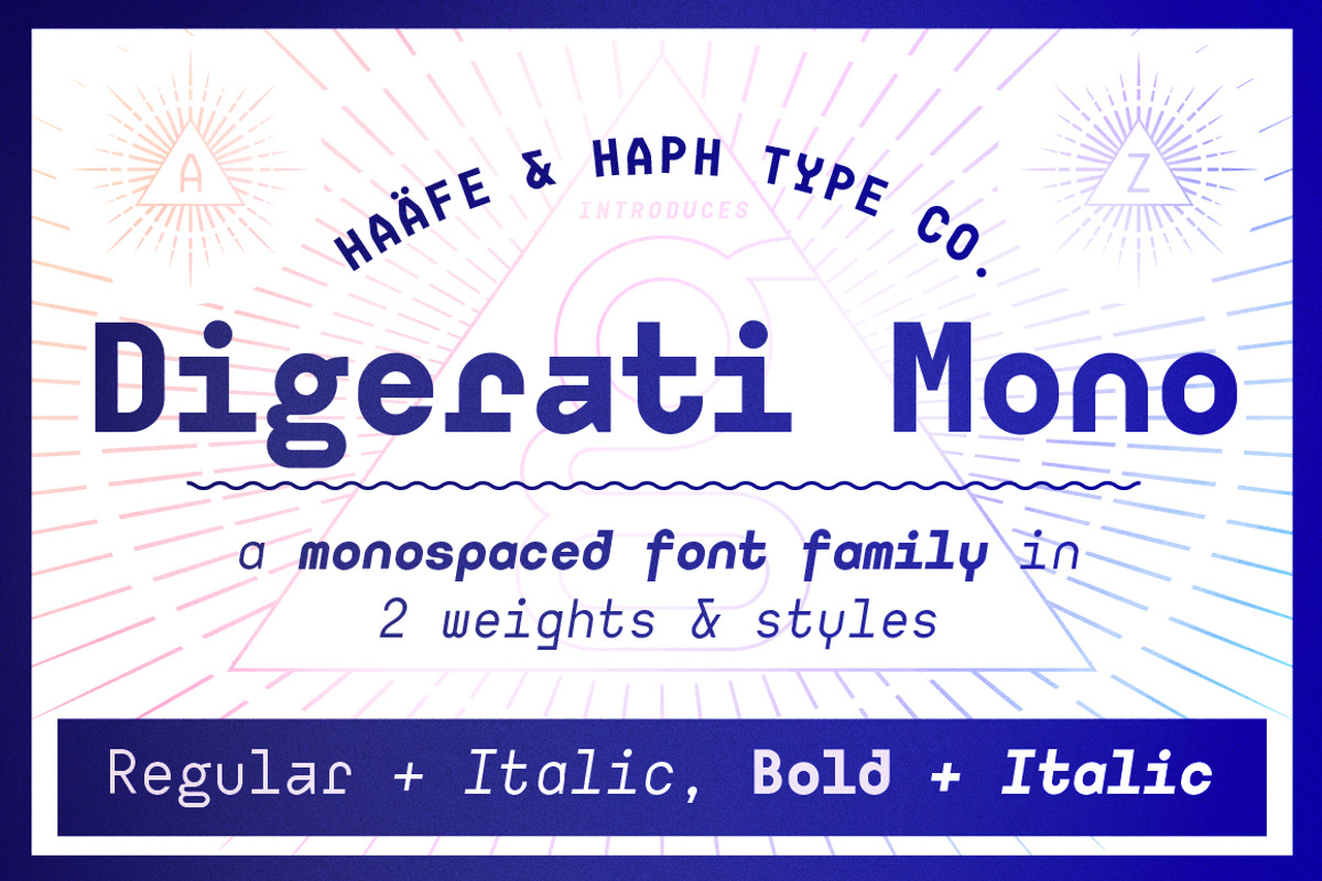 Sale! Digerati Mono Font Family