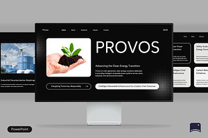 Provos - Clean Energy Pitch Deck, a Presentation Template by Claymoon Lab