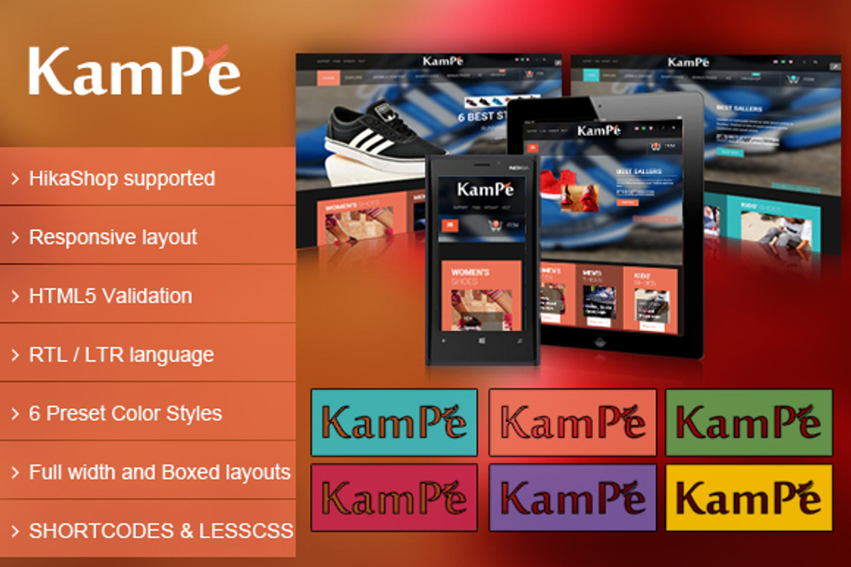 SJ Kampe with HikaShop & K2, a Websites & App Template by YouTech (Photo 1 of 5)