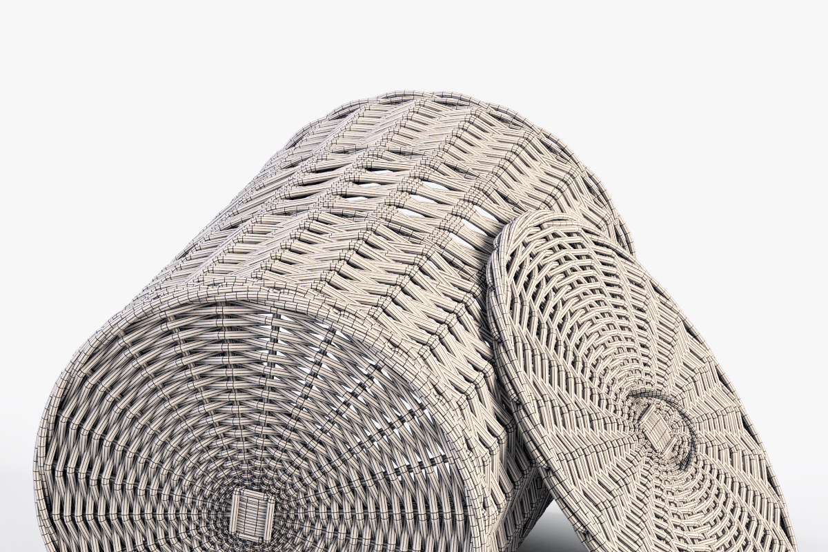 Wicker Laundry Basket 03 Purple, an Object 3D Model by Markelos (Photo 12 of 12)