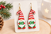 Christmas Gnome Earrings Laser Cut, a Seasonal Illustration by Canvas Craft (Thumbnail 3 of 4)