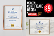Professional Certificate Design, a Templates & Theme by rix_designs (Thumbnail 1 of 6)