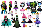 Halloween Girl Clipart, an Icon by Wow Magic (Thumbnail 2 of 5)