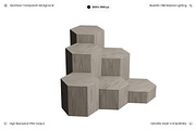 Hexagonal Wooden Display Stand 3D, an Object 3D Model by Wencory (Thumbnail 3 of 3)