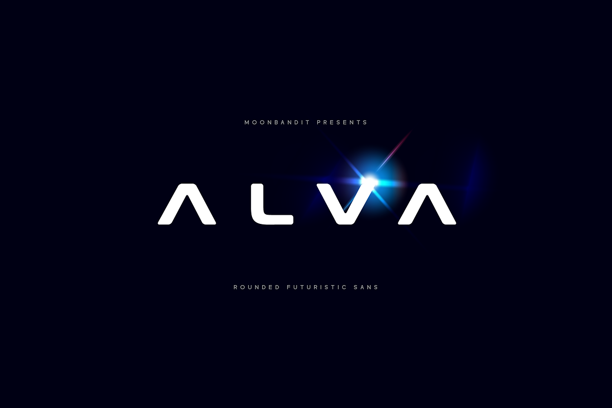 MBF Alva - Futuristic rounded font, a Sans Serif Font by MoonBandit (Photo 1 of 5)