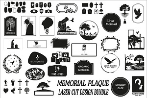 memorial plaque laser cut design, a Graphic by Amazin_art