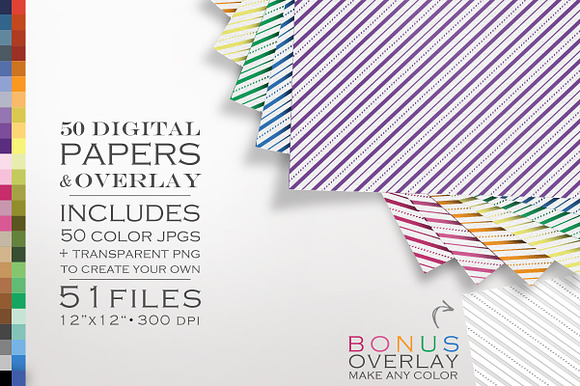 51 Piece Whimsical Digital Paper