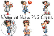 Whimsical Nurse PNG Clipart, an Illustration by OK Design (Thumbnail 2 of 6)