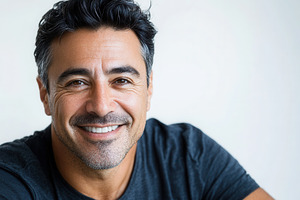 Confident smile of Latin businessman, a Photo by Pavel_design