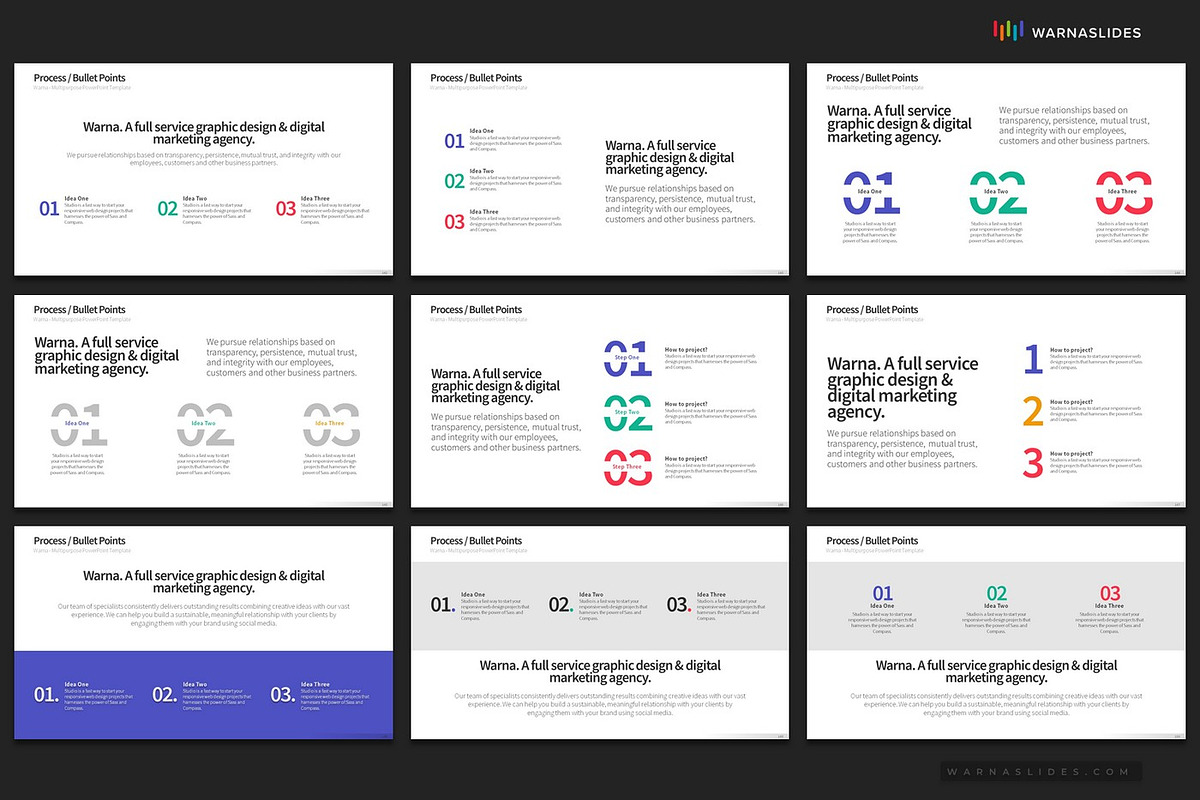 3 Bullet Points PowerPoint Templates, a Presentation Template by Warna Works (Photo 20 of 24)