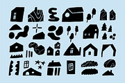 CUTOUT HOUSES | AI, PNG, EPS, SVG, an Object Illustration by Favete Art (Thumbnail 3 of 16)