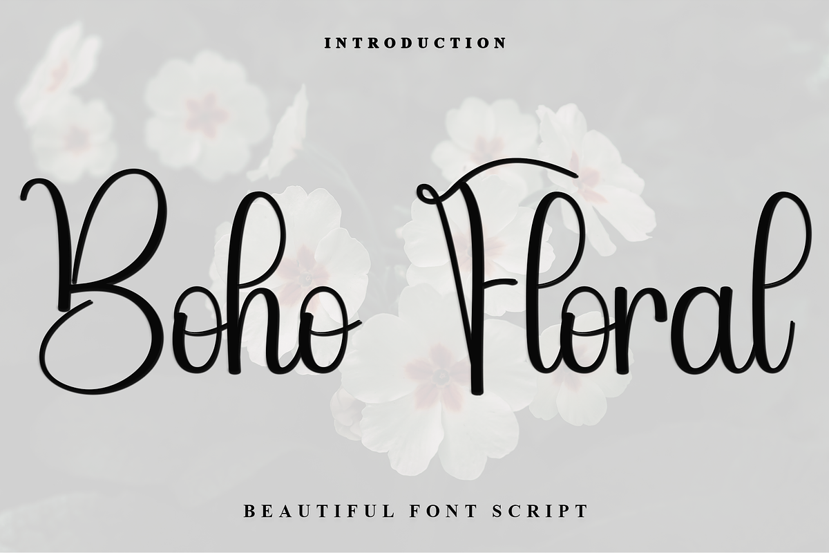 BohoFloral, a Handwritten Font by InermediaSTUDIO (Photo 1 of 8)