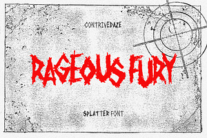 RAGEOUS FURY SPLATTER FONT