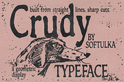 Crudy Typeface, a Sans Serif Font by softulka (Thumbnail 1 of 8)