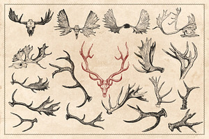 150 Vintage Hunting/Fishing Vectors