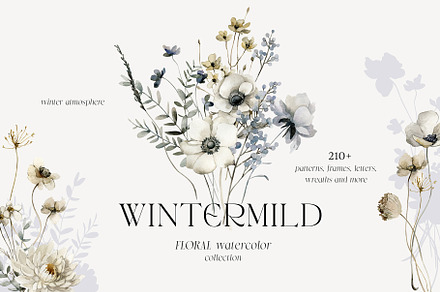 Wintermild- floral watrecolor