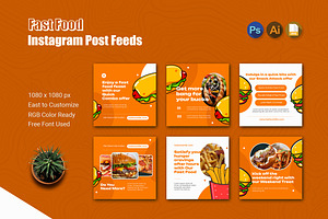 Fast Food Instagram Post, a Social Media Template by Esensifiksi.studio