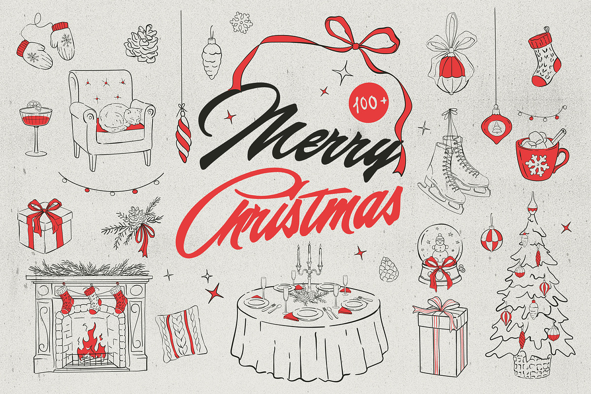 Hand-Drawn Christmas Collection, an Object Graphic by Iryna Danyliuk (Photo 1 of 14)