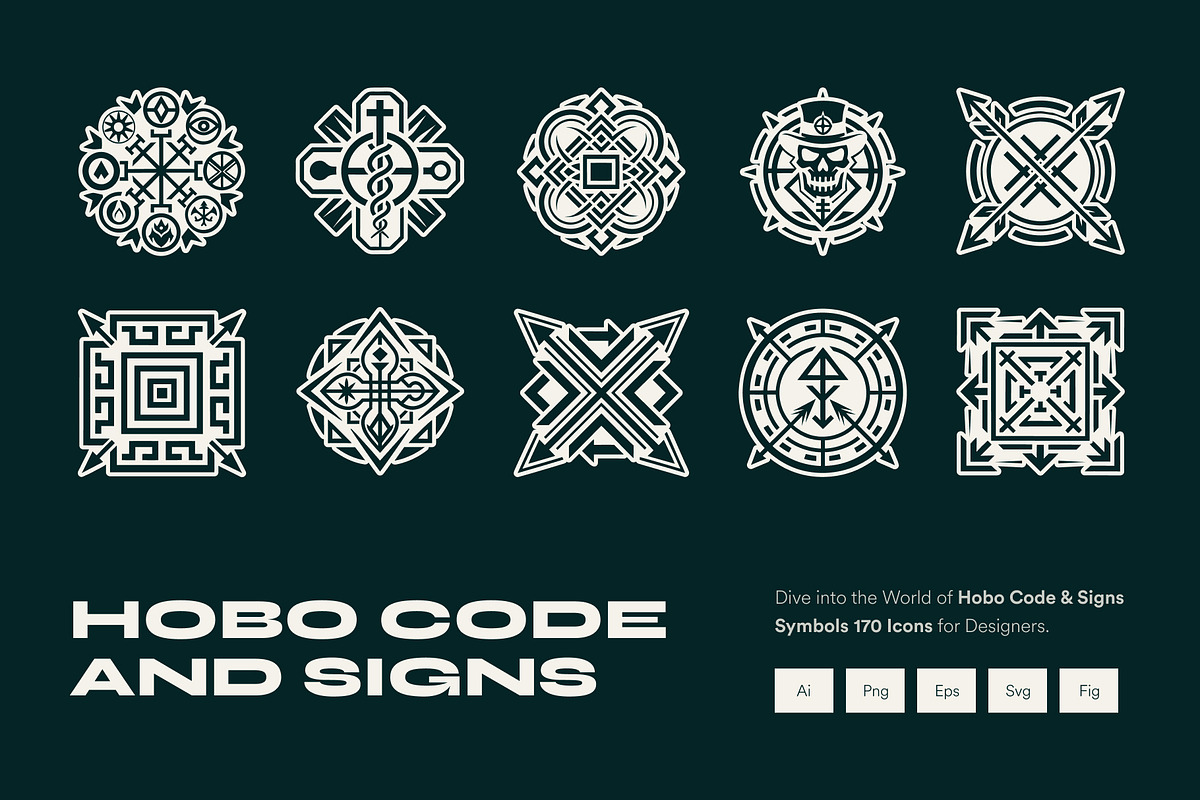 Hobo Code and Signs Symbols, a Solid Icon by Creative Stall (Photo 1 of 9)