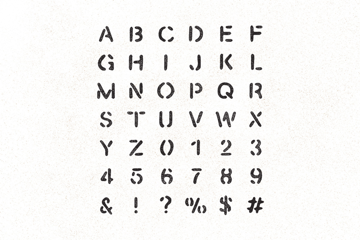 Sergeant - Hand Drawn Stencil Font preview 2
