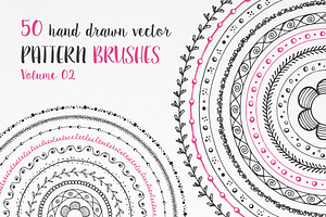 Hand Drawn Pattern Brushes Vol. 02